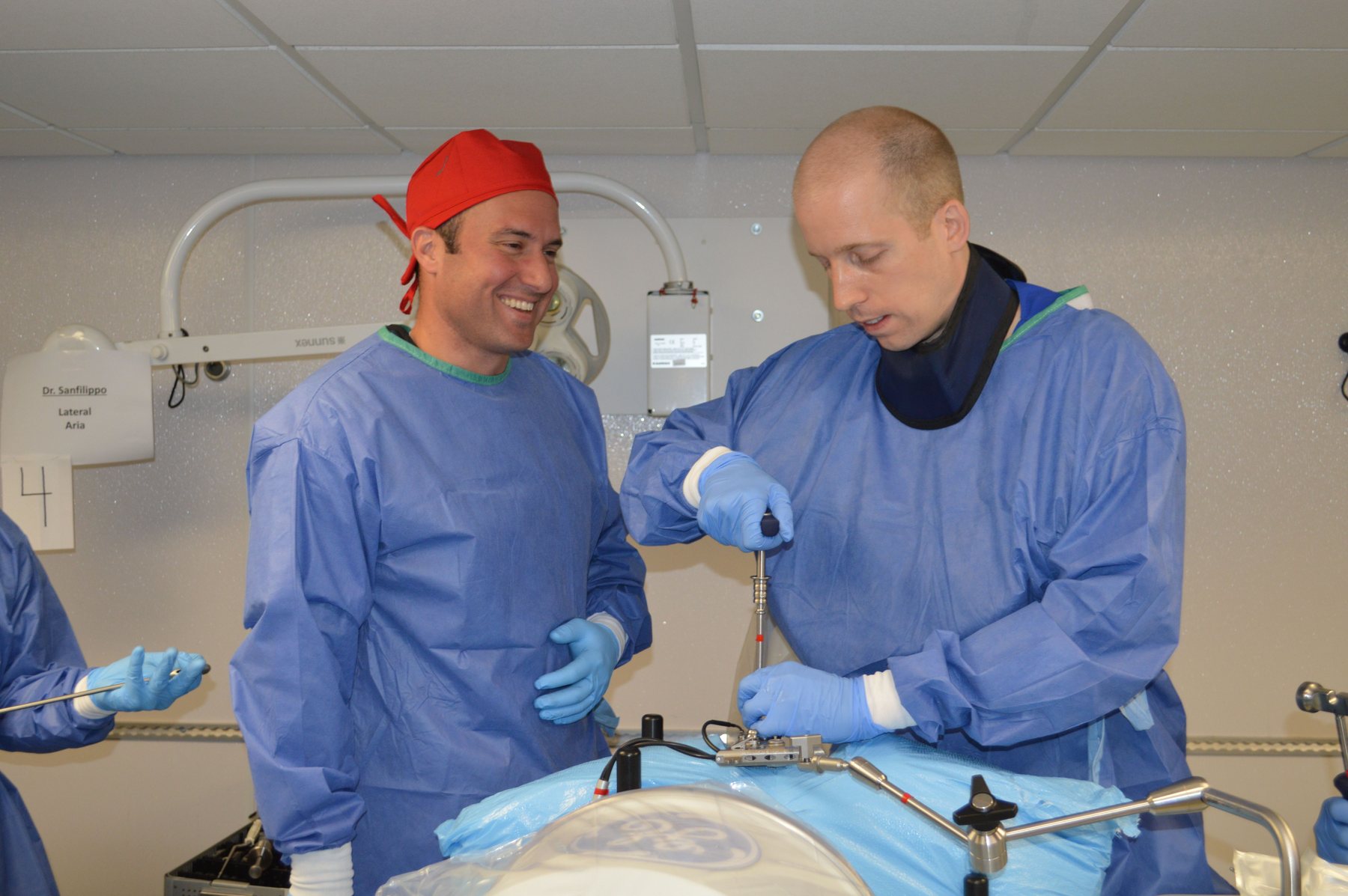 Dr. Dalyai working with a procedural team